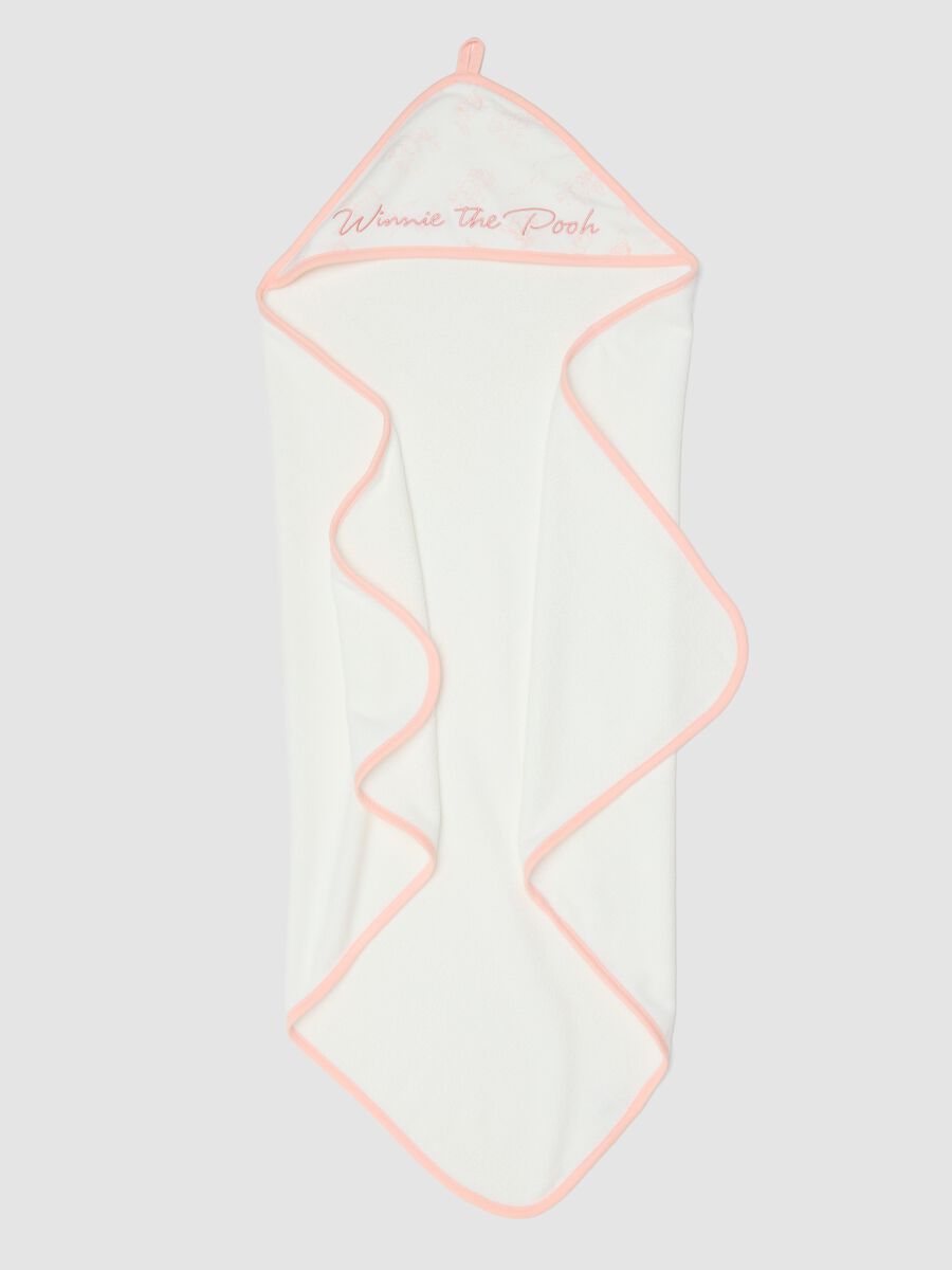 White organic cotton-blend baby girls&rsquo; bathrobe with Winnie-the-Pooh_1