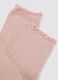 2-pack pink and beige organic cotton-blend socks with scalloped trim_2