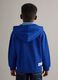 Boys' blue pure cotton hoodie regular fit with numbers and text_1