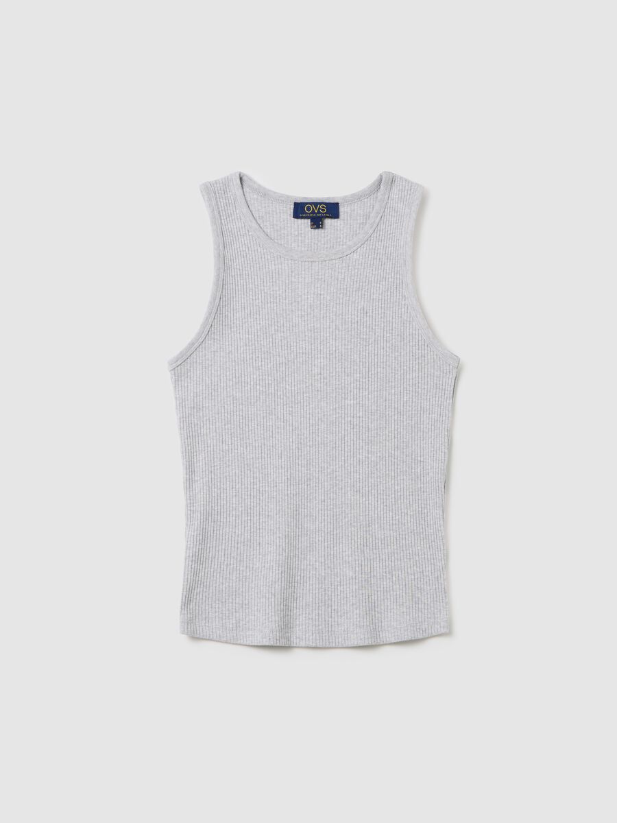 Grey cotton stretch vest top by Ovs_4
