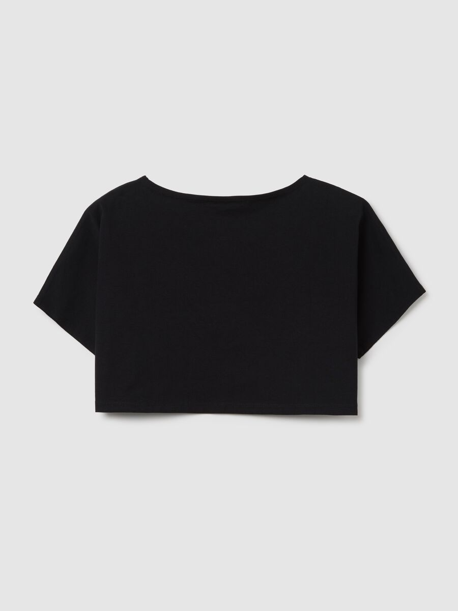 Black short sleeve T-shirt with Everlast print_1