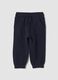 Blue pure cotton jogger trousers, regular fit_0
