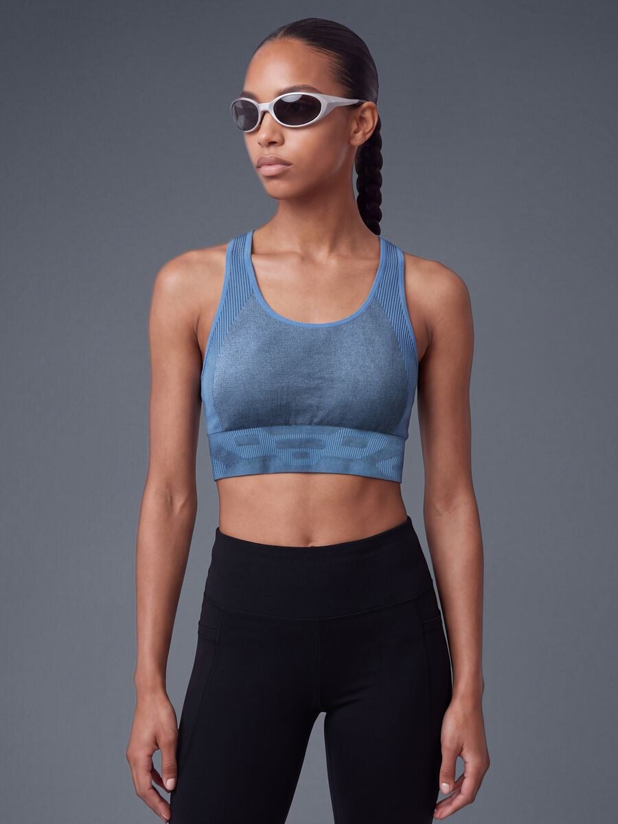Blue breathable stretch technical top ALTAVIA_2