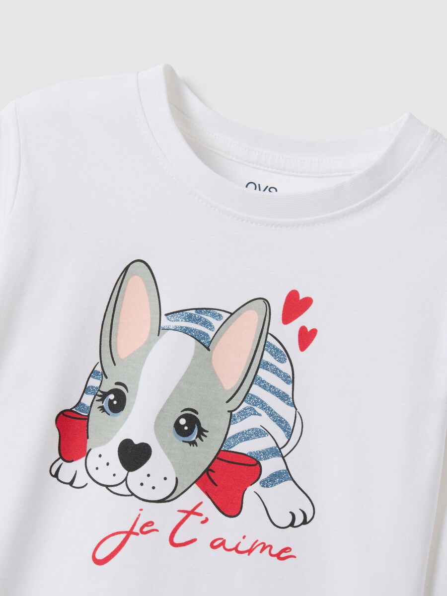 White Pure Cotton Girls' T-Shirt Regular Fit_1