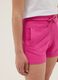 Girls' pink shorts in pure organic cotton with elasticated waist_2