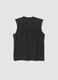 Black pure cotton vest top_1