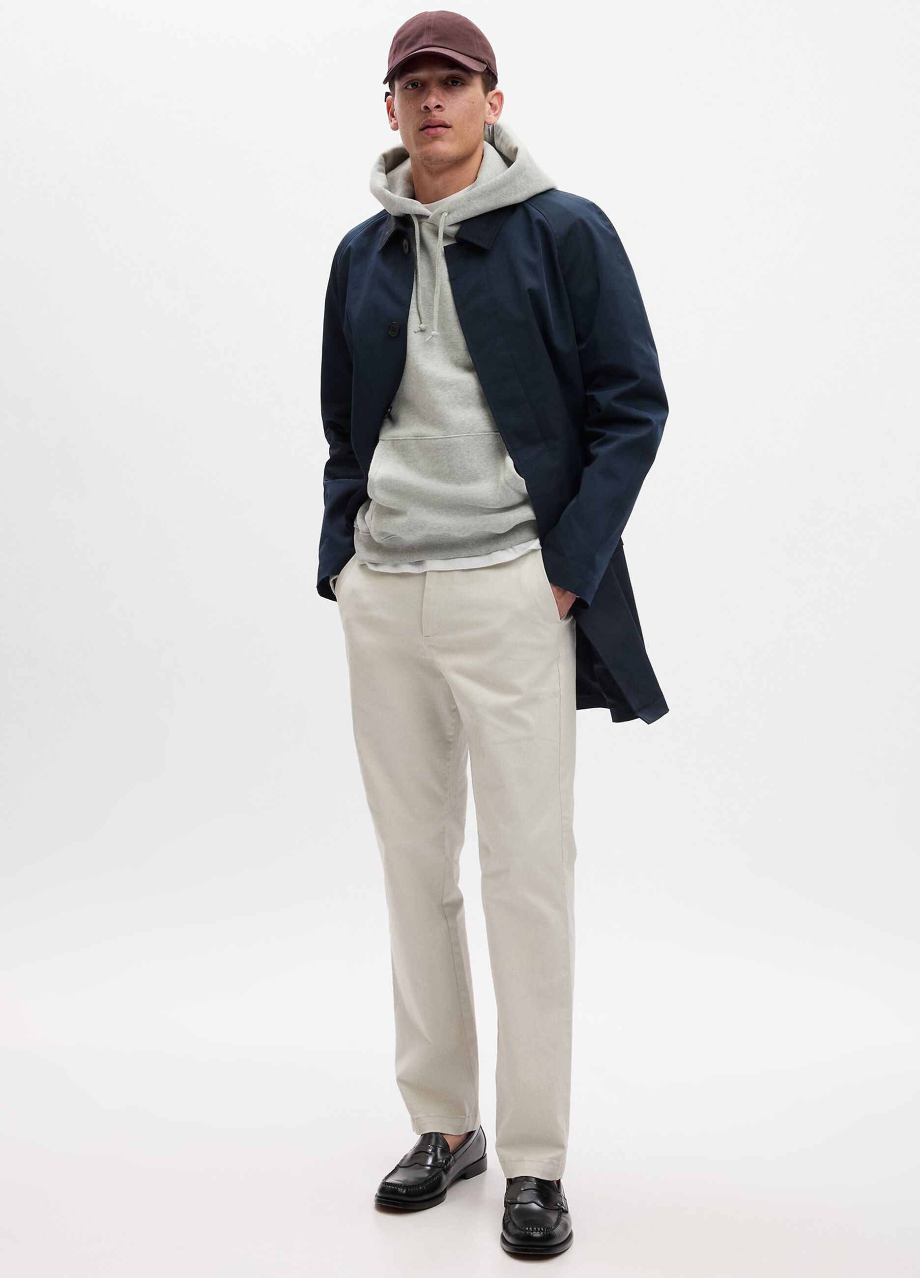 Straight-fit trousers in stretch cotton
