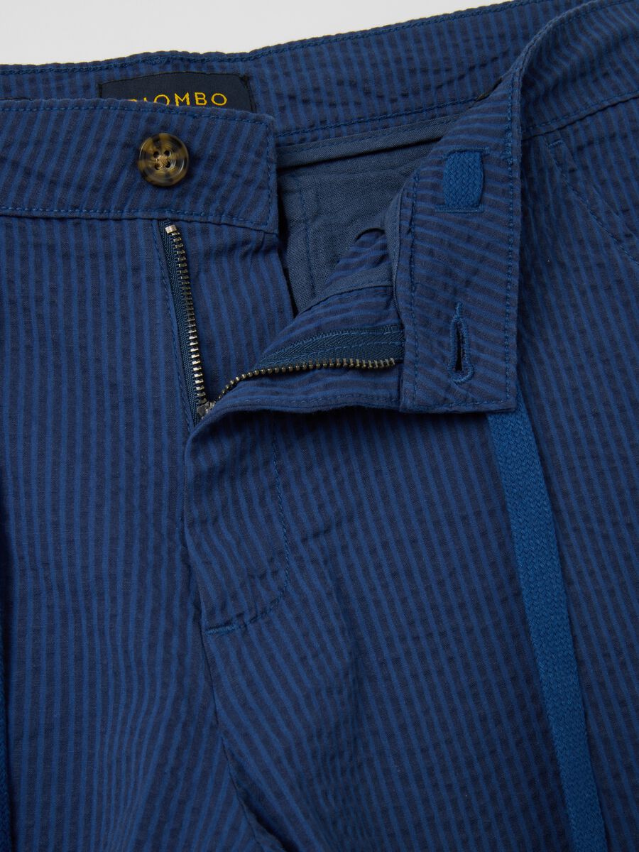Men's Stretch Cotton Blue Regular Fit Shorts_1
