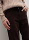 Brown stretch cotton regular fit trousers_3