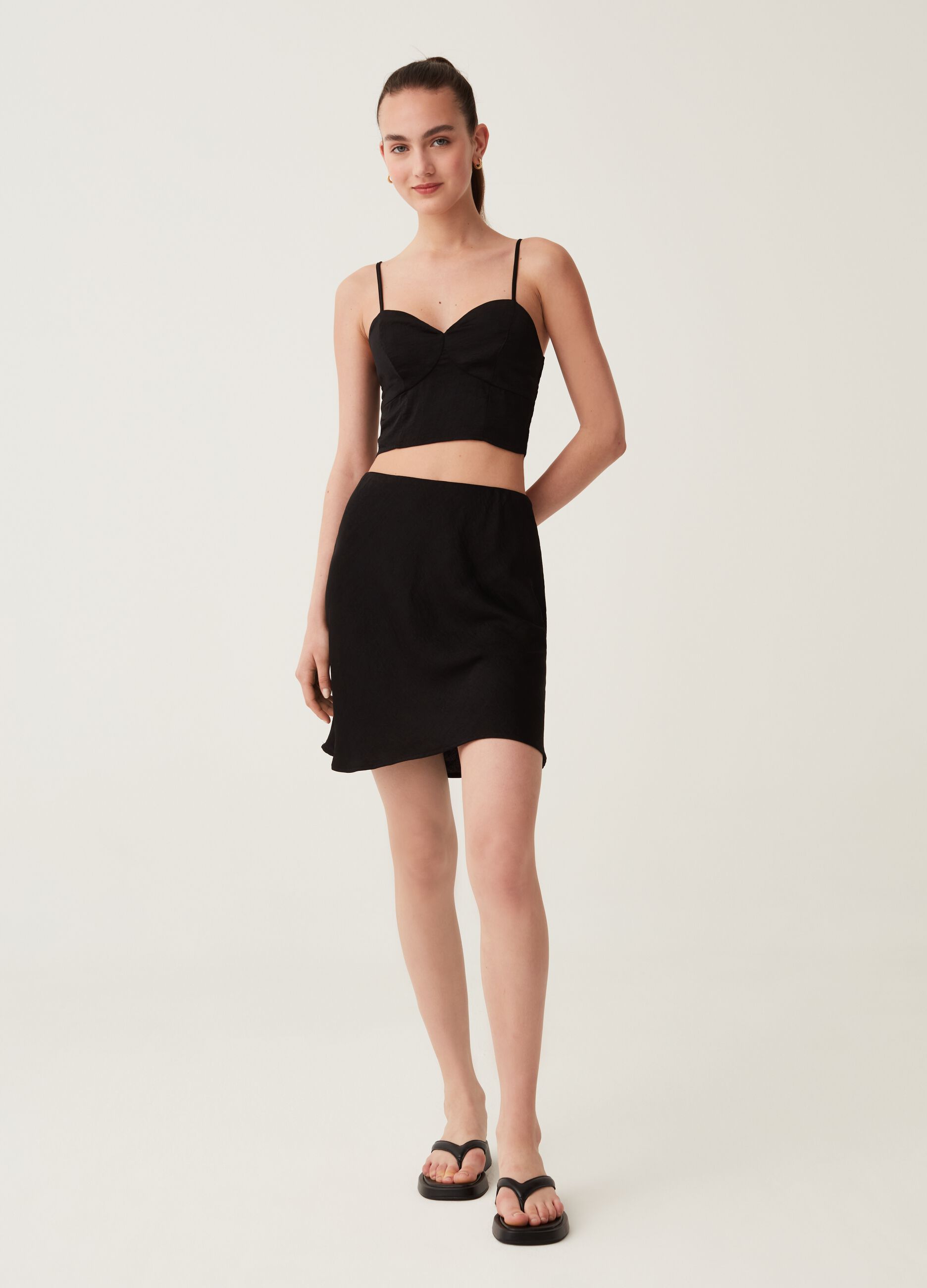 Crop top in satin Baby Angel_0