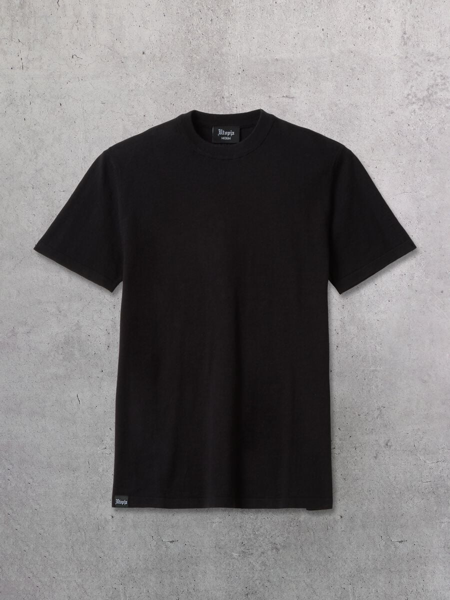Knit T-shirt Black_4