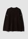 Brown stretch wool jumper with exposed seams, oversized fit_2