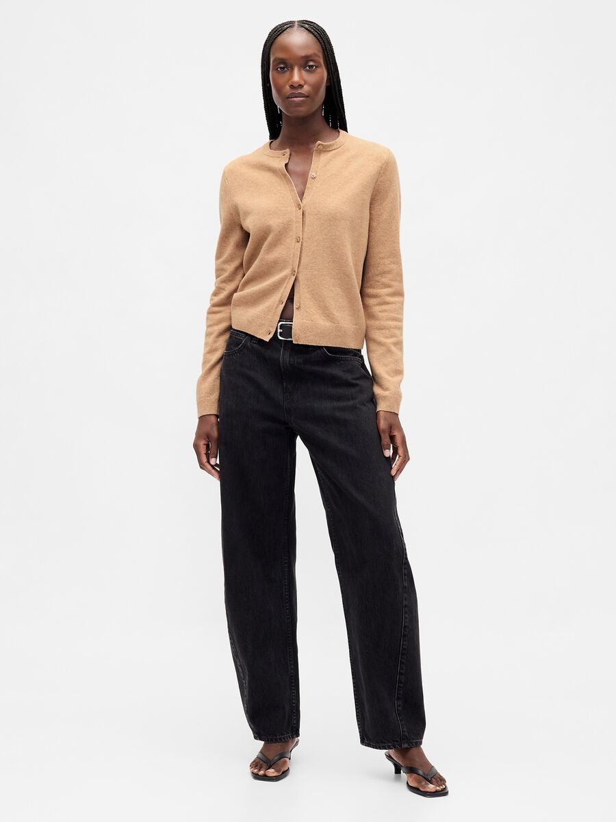 Beige cotton blend cardigan_2