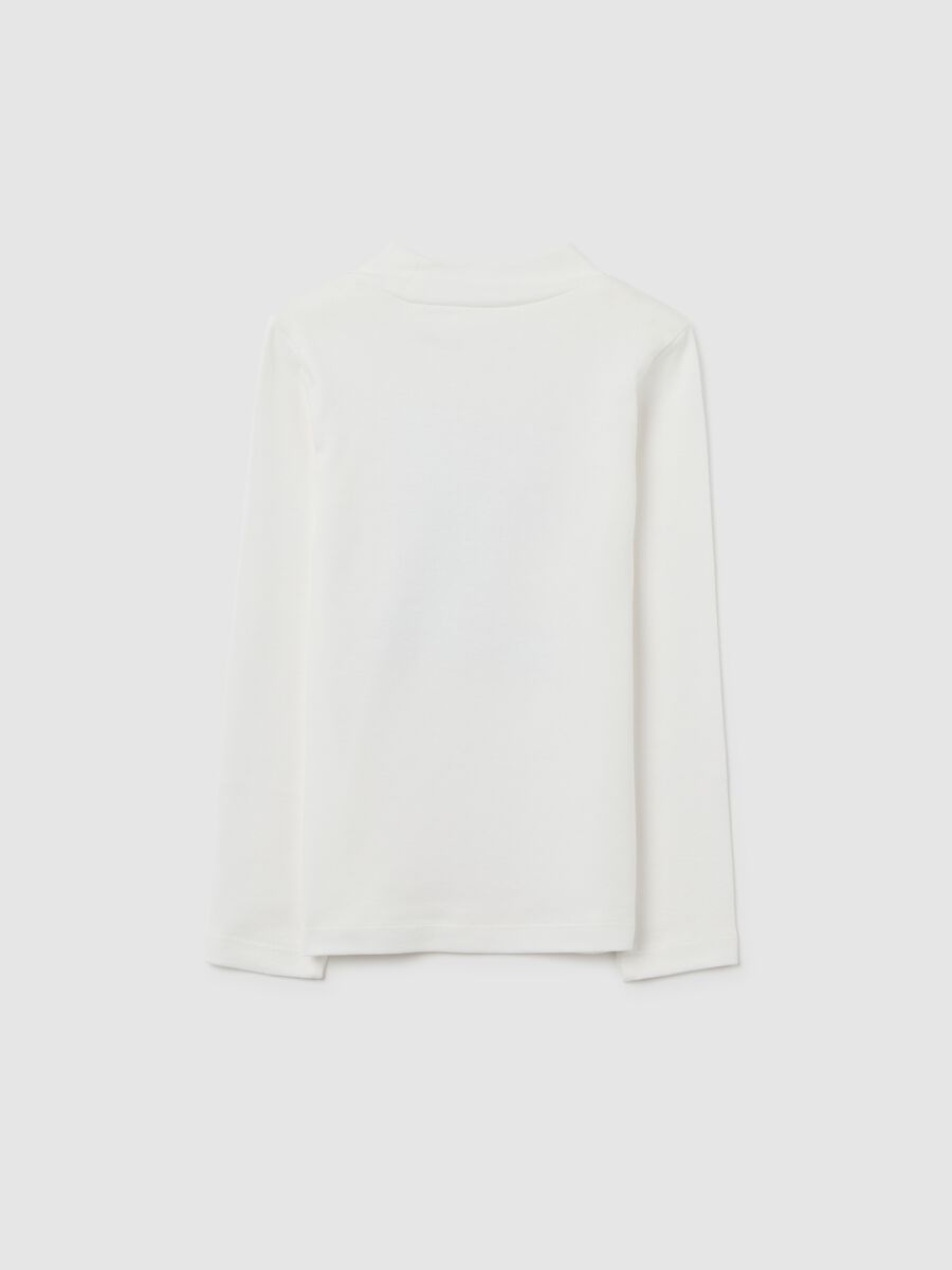 Girls' white pure cotton regular fit top_1