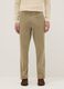 Pantaloni chino in cotone elasticizzato beige regular fit_1