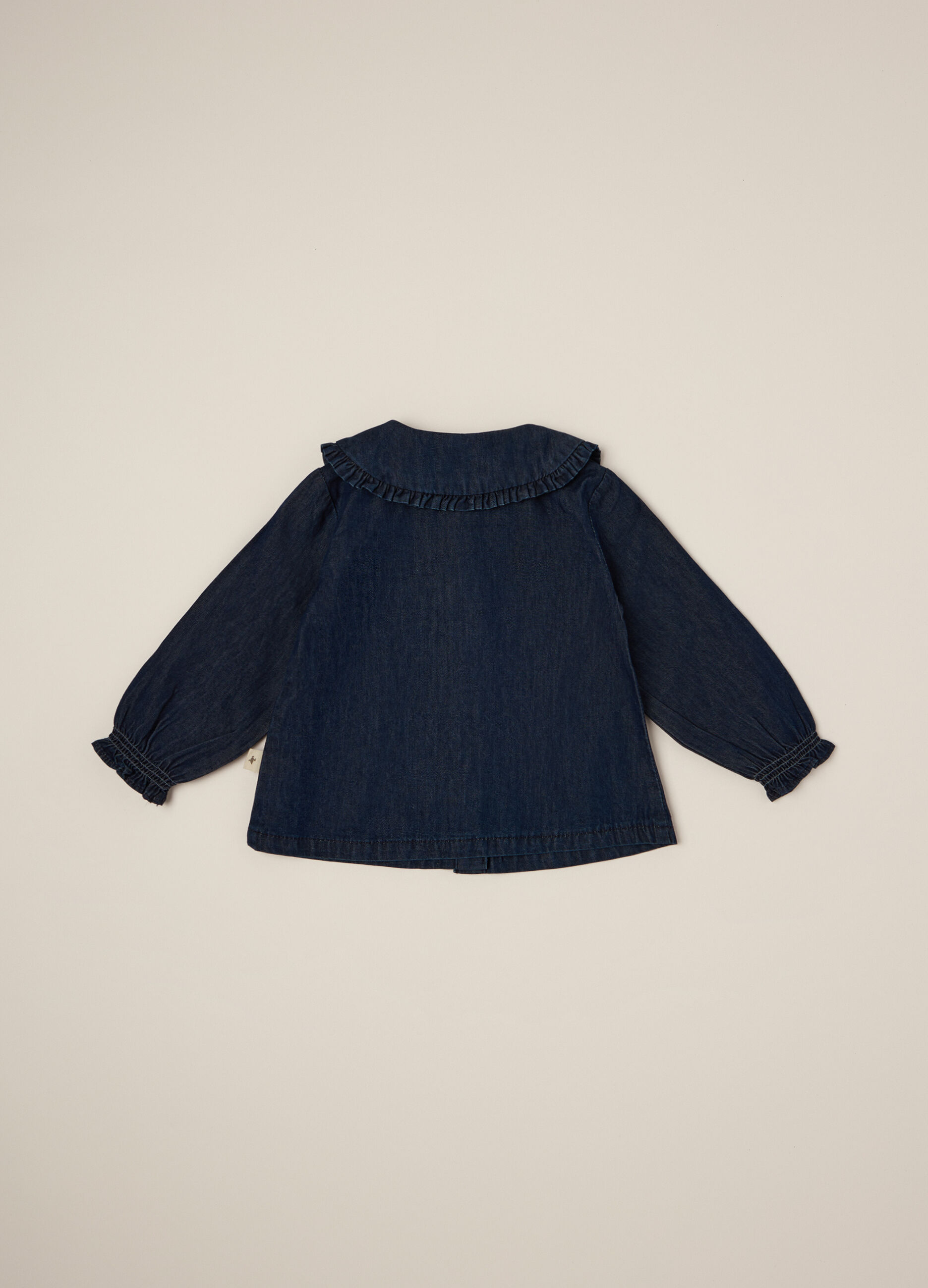 Long Sleeve Blue Cotton Shirt