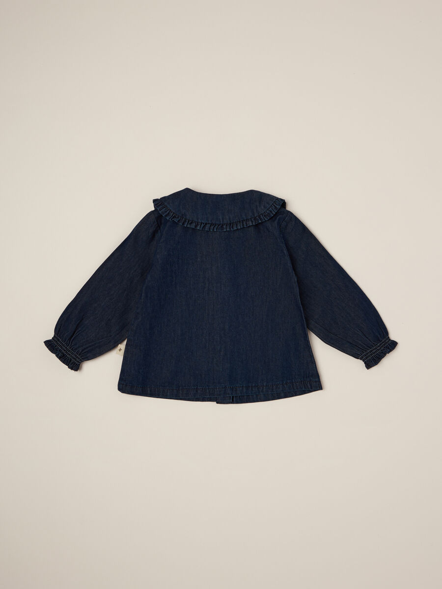 Long Sleeve Blue Cotton Shirt_1