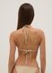 Beige glitter-textured stretch triangle bikini top_2