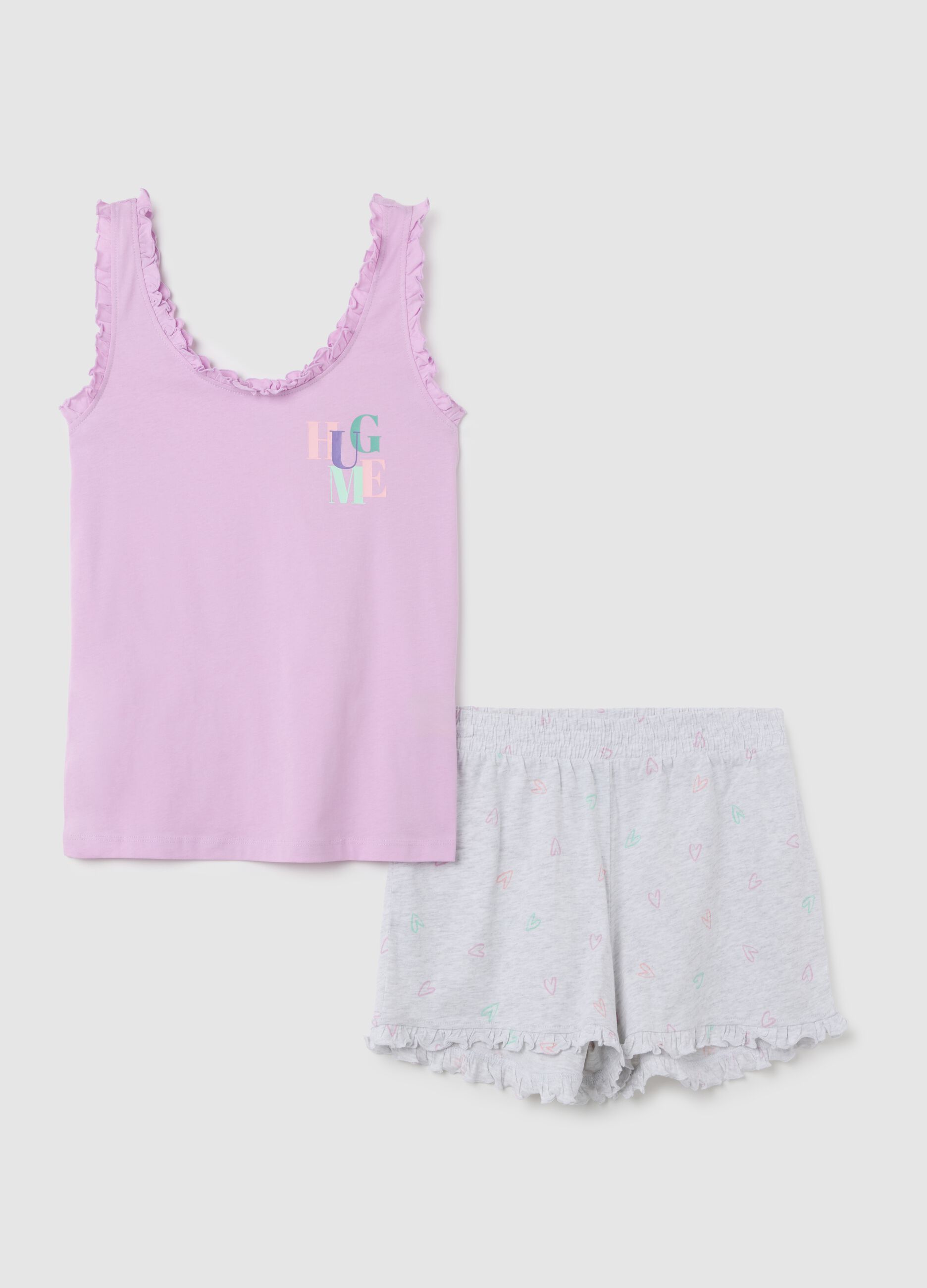 Women's pyjama in pure cotton multicolour regular fit