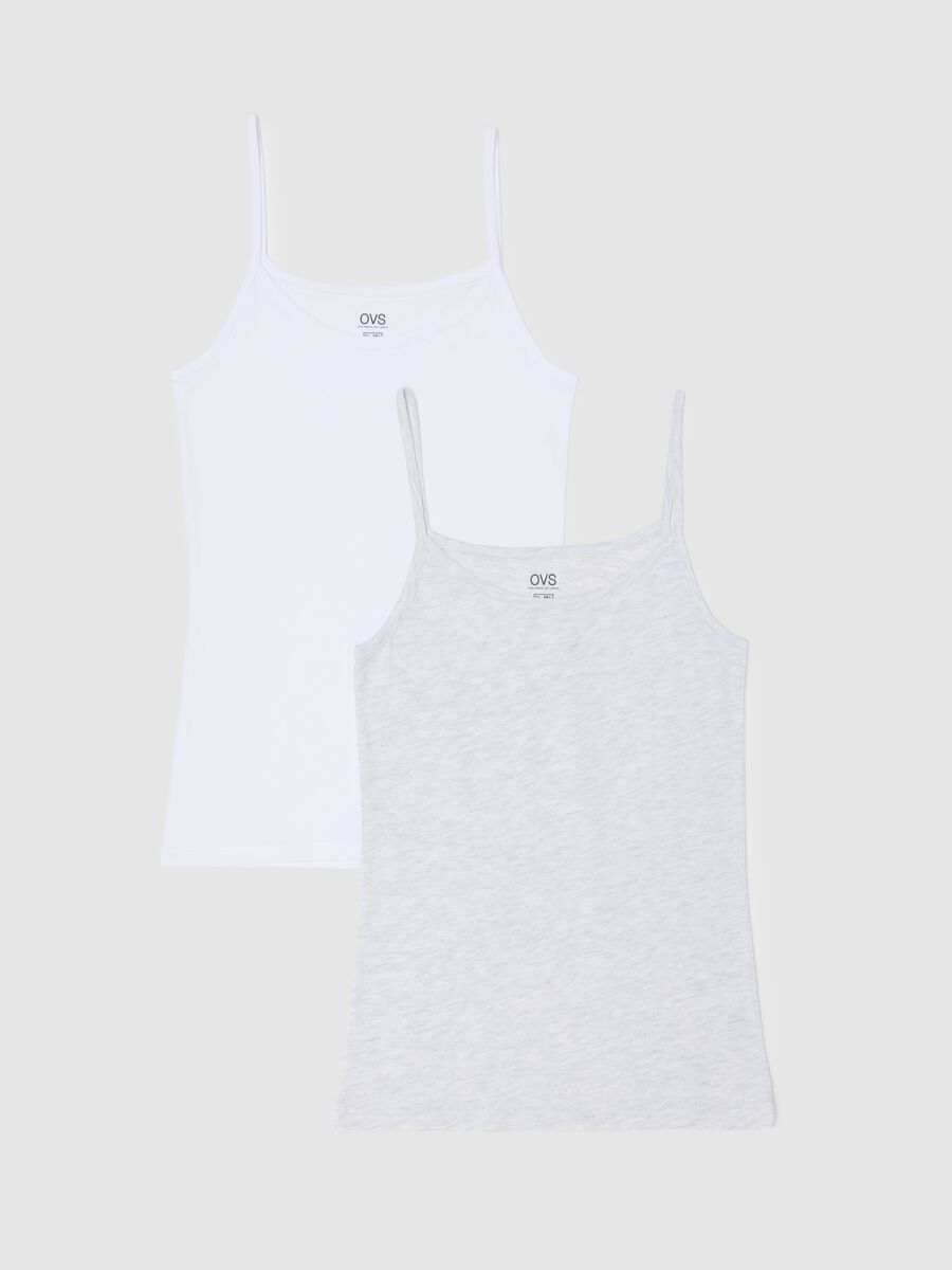 Twin pack of multicolour regular fit stretch cotton vests_4