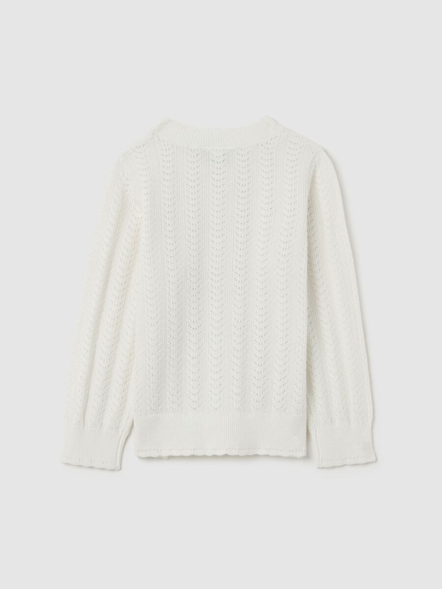 Cardigan in pointelle cotton_1