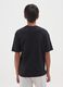 Children's black pure cotton regular fit t-shirt with web design_1