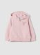 Light pink hooded sweatshirt in pure organic cotton_0