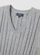 Grey regular fit cable knit vest_5