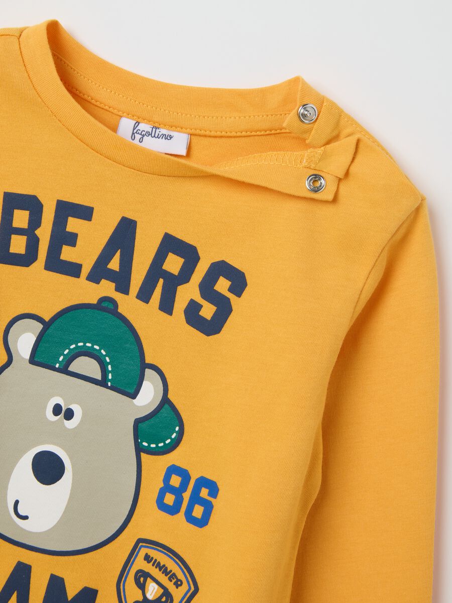 Children's yellow pure cotton t-shirt regular fit_3