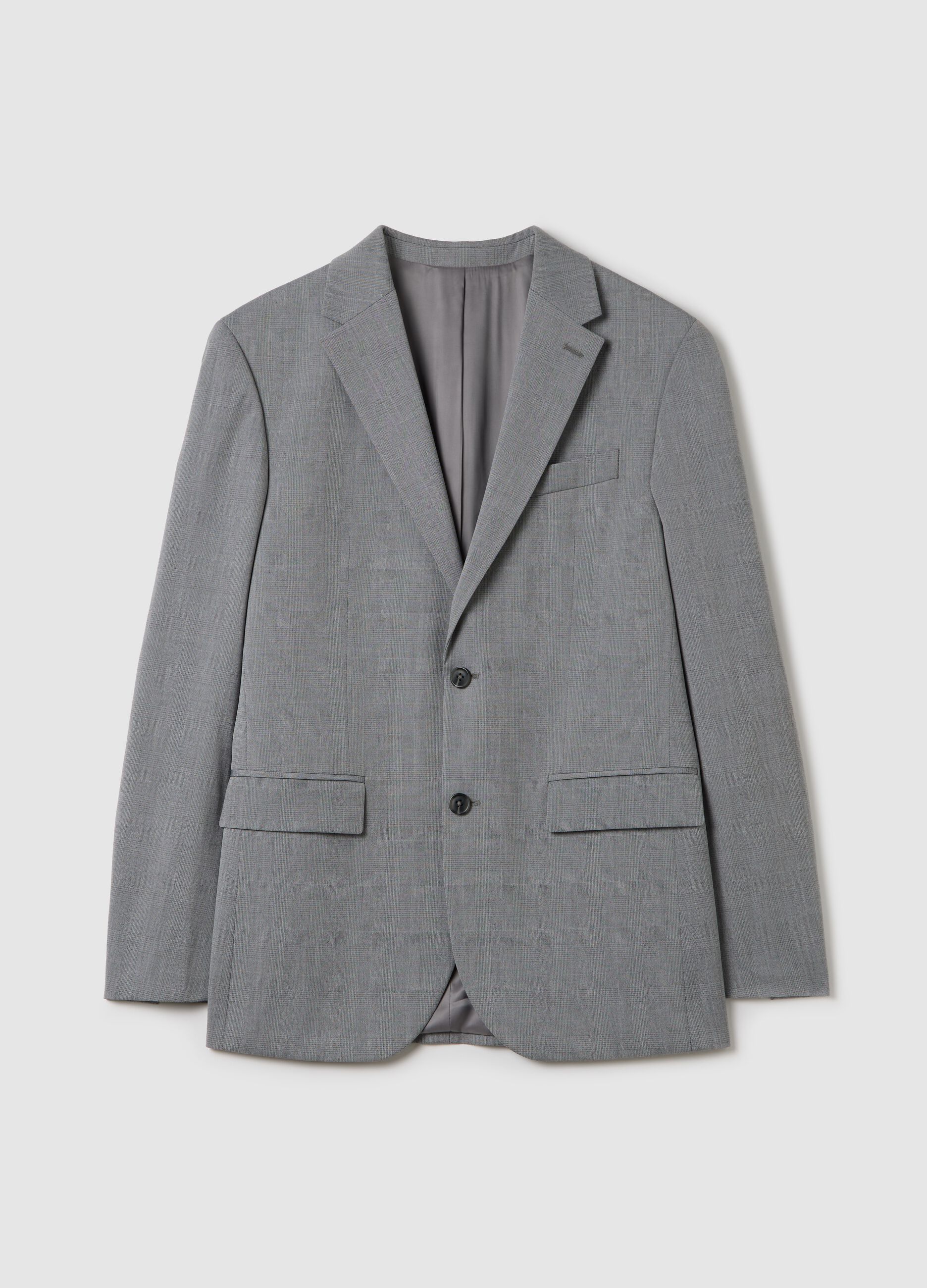 Blazer monopetto regular fit in principe di Galles