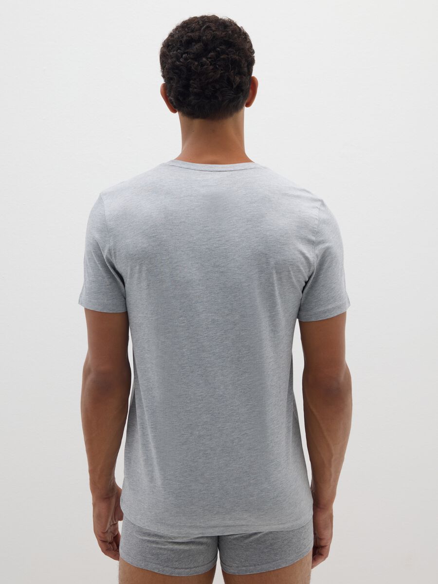 Bipack di t-shirt in cotone Supima grigia regular fit_2