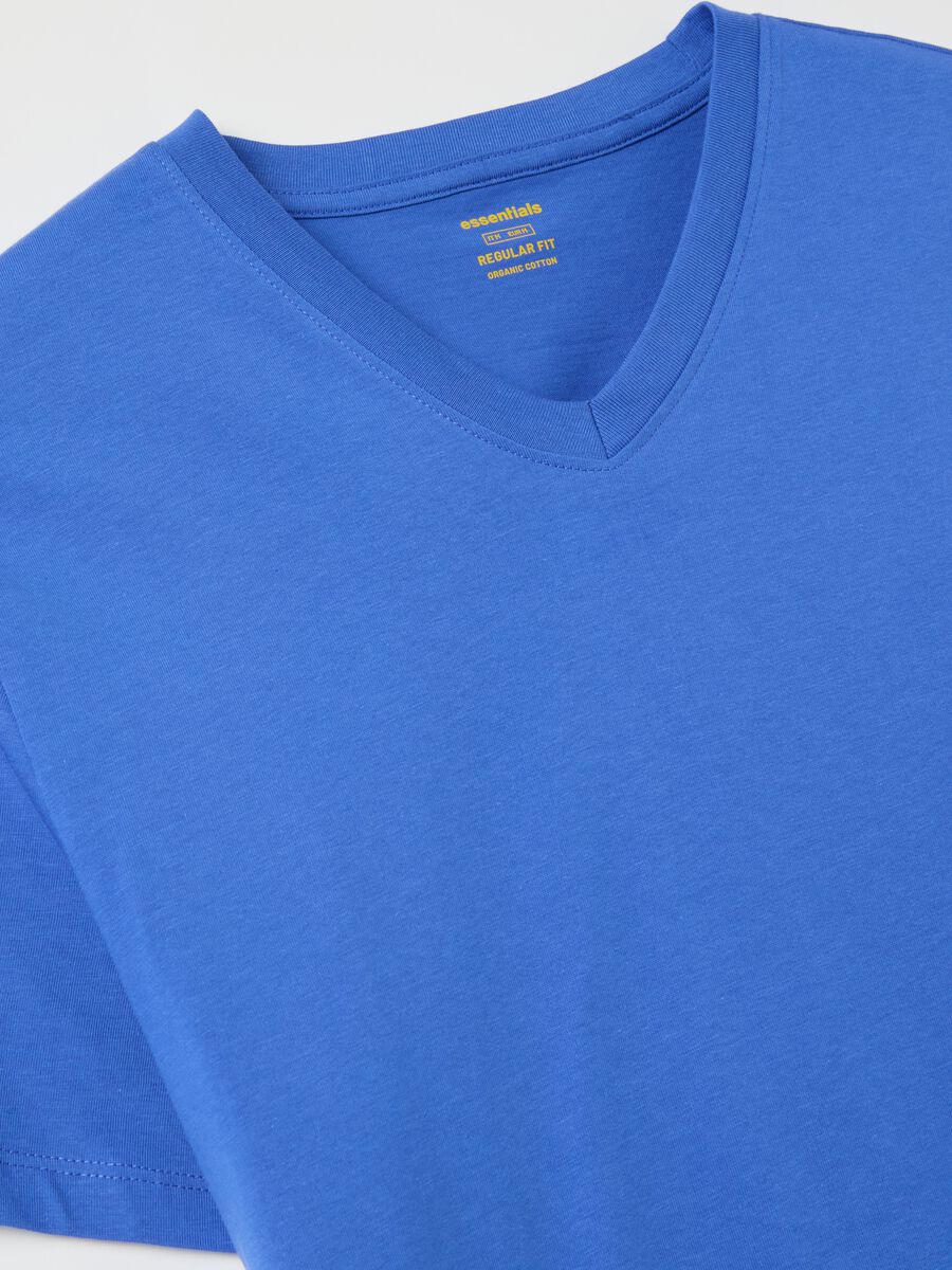 Organic cotton T-shirt with V neck_5