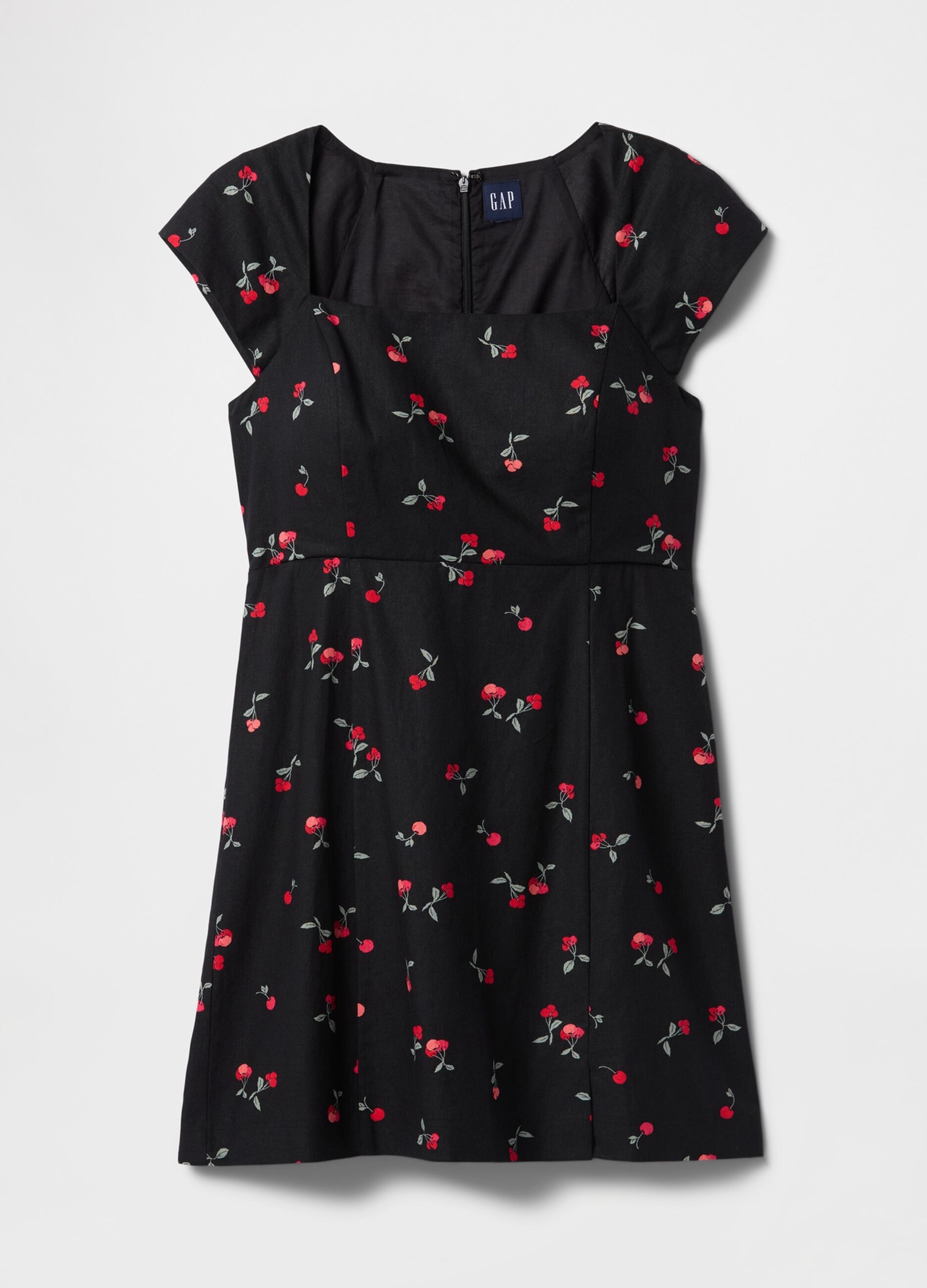 Black Floral Short Dress