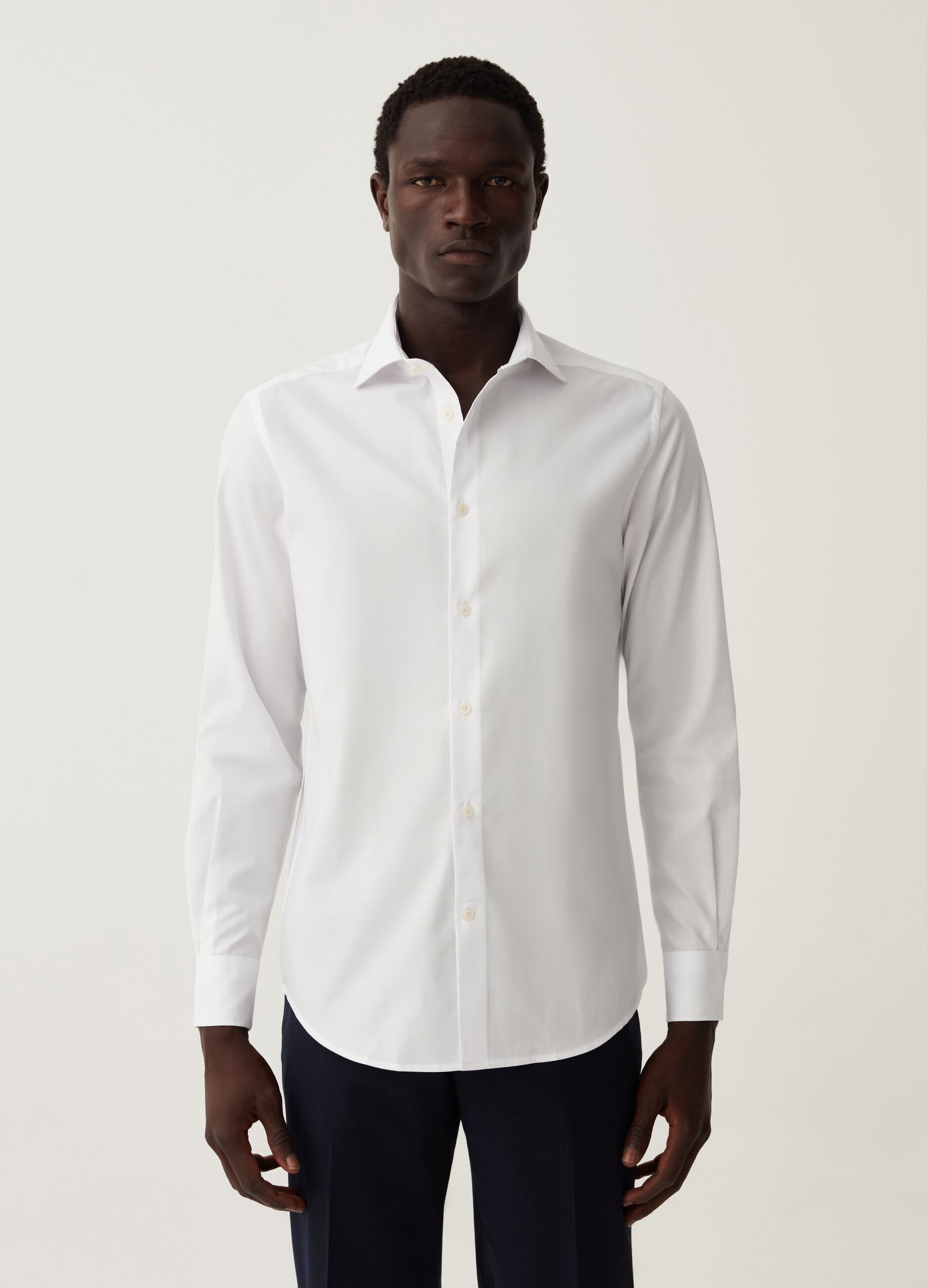 Camicia slim fit in cotone