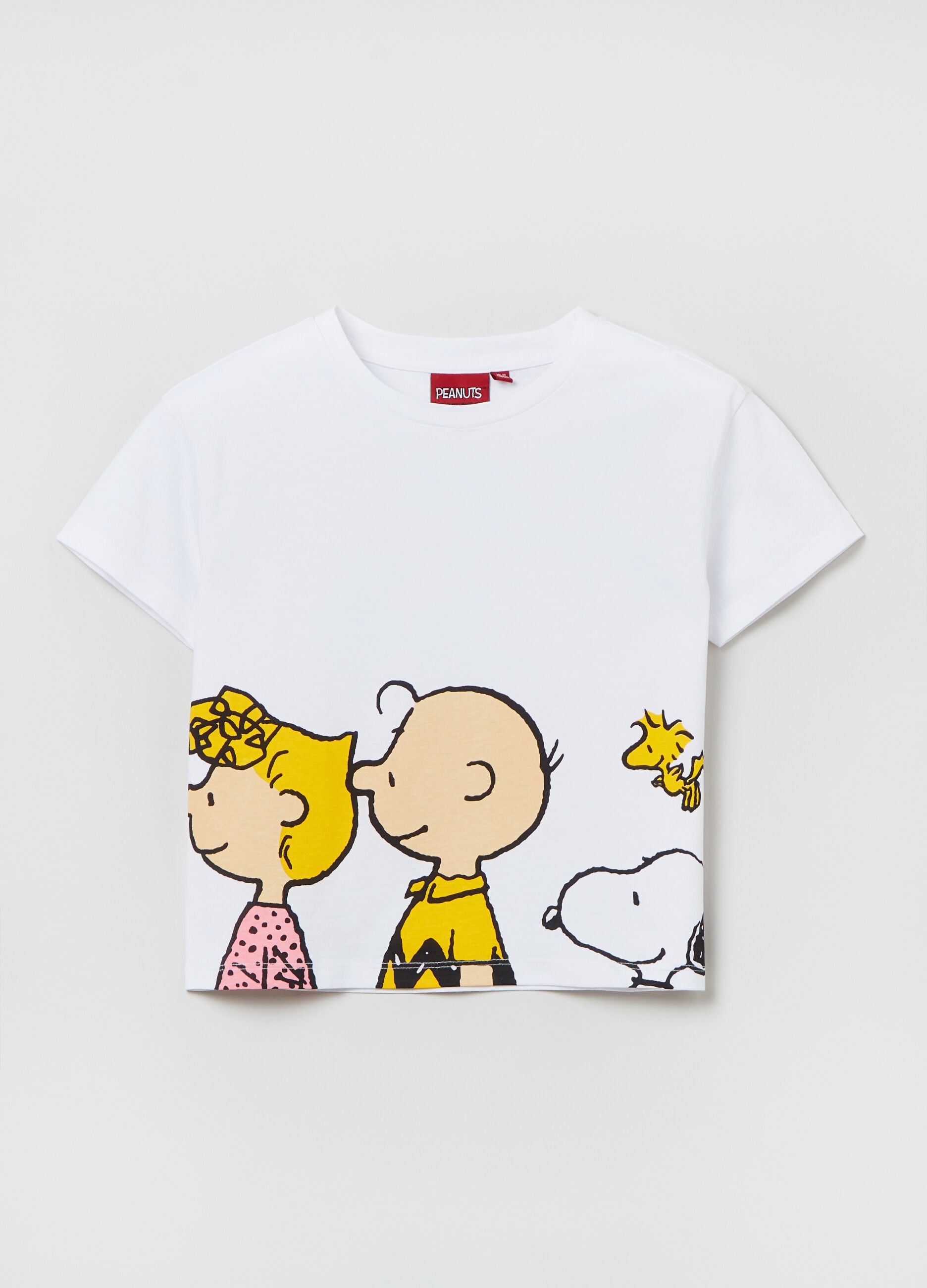 Cotton T-shirt with Snoopy print