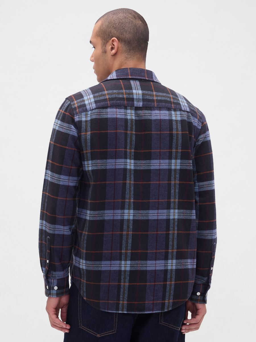 Blue Checked Cotton Shirt_1