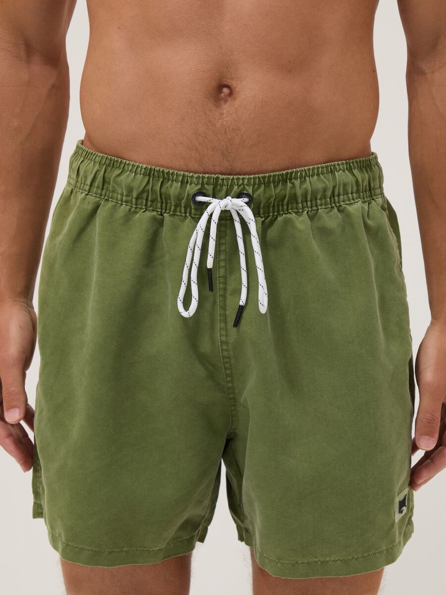Costume boxer verde mare con coulisse_1