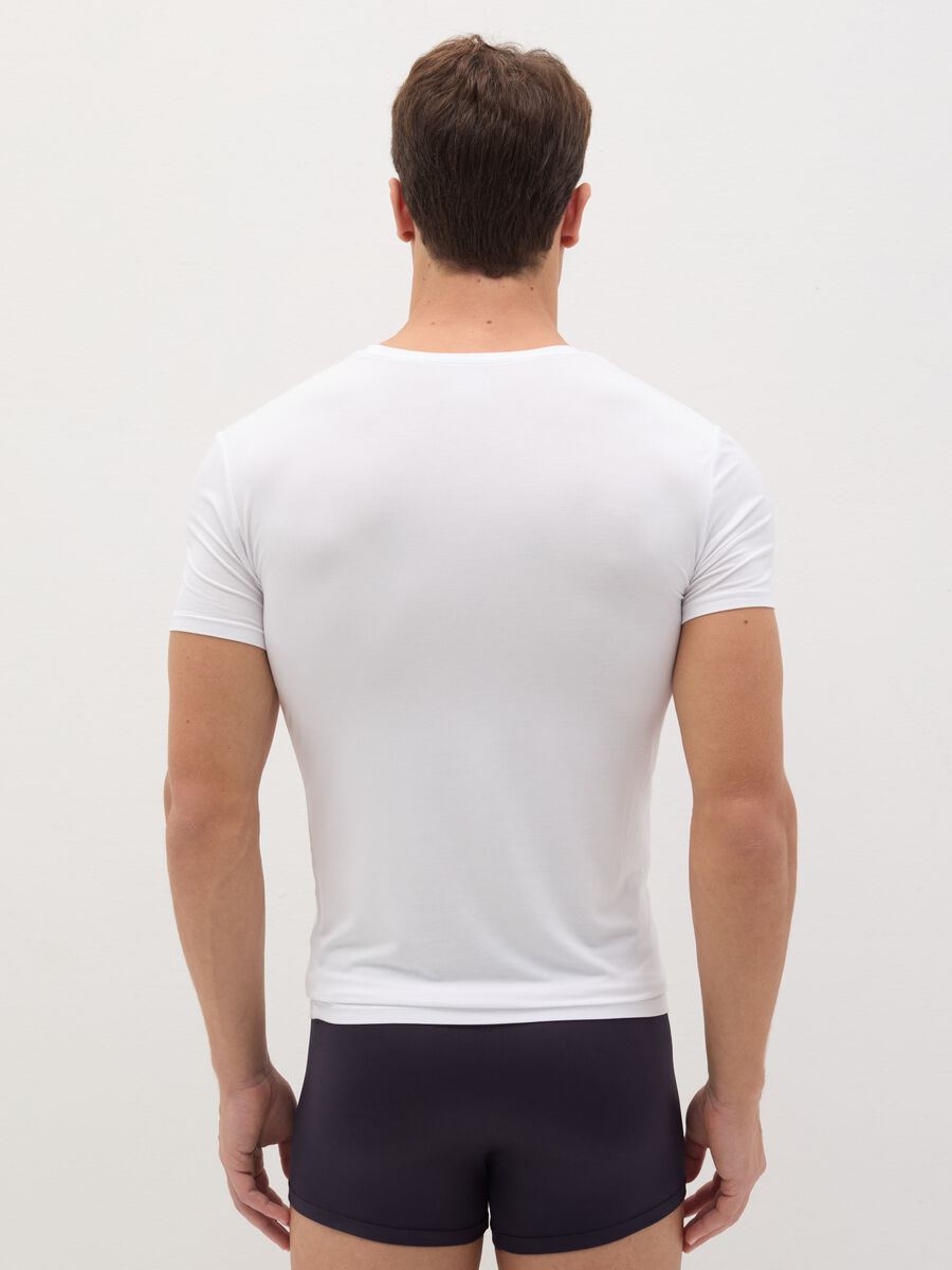 Stretch modal undershirt with round neck_2