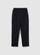 Black Stretch Cotton Regular Fit Trousers_4