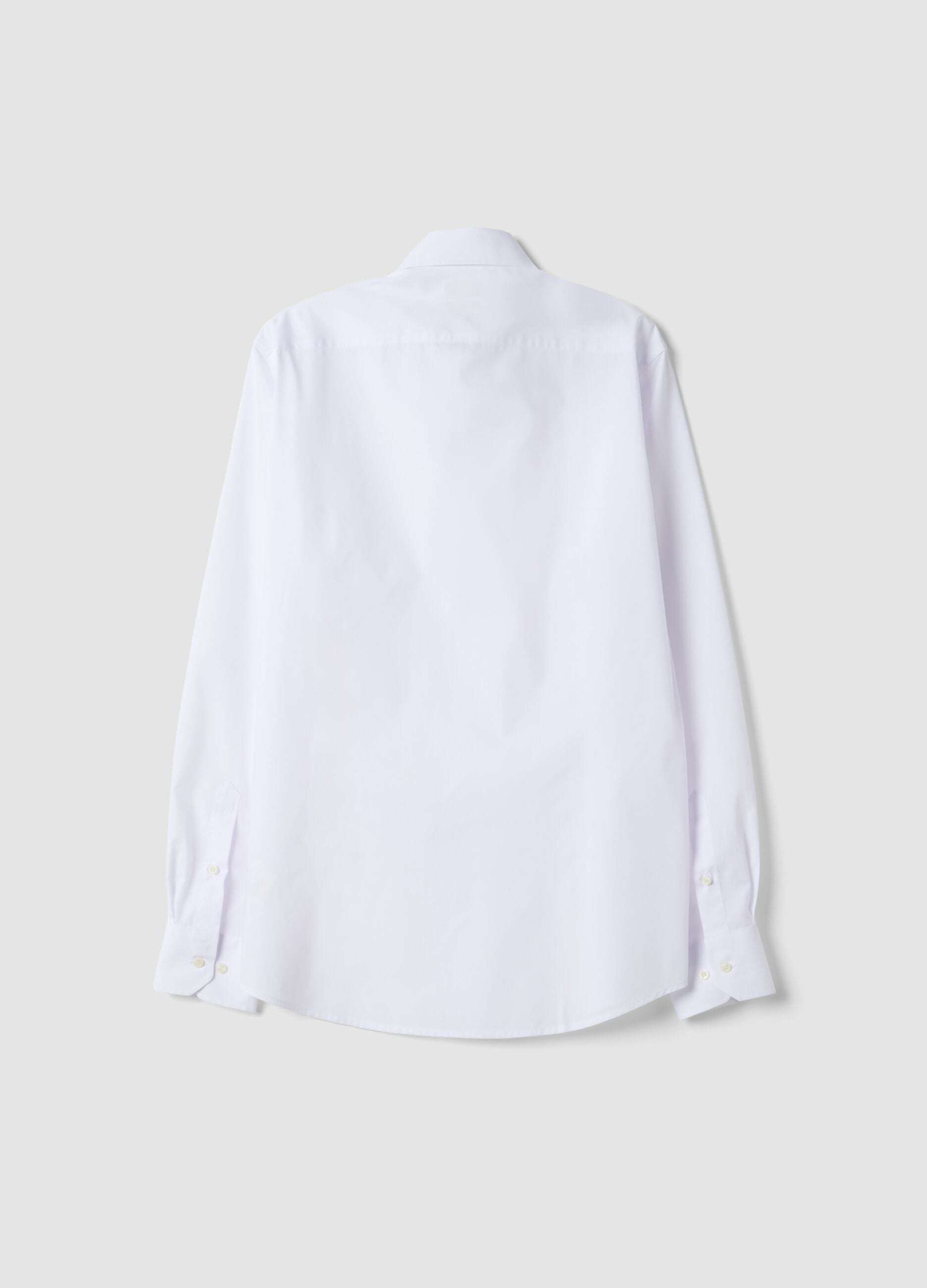 White button-down slim-fit long-sleeve Easy Iron shirt