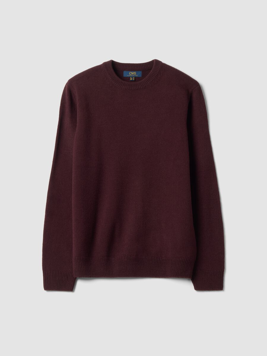 Maglia rossa girocollo in jersey knit regular fit_0