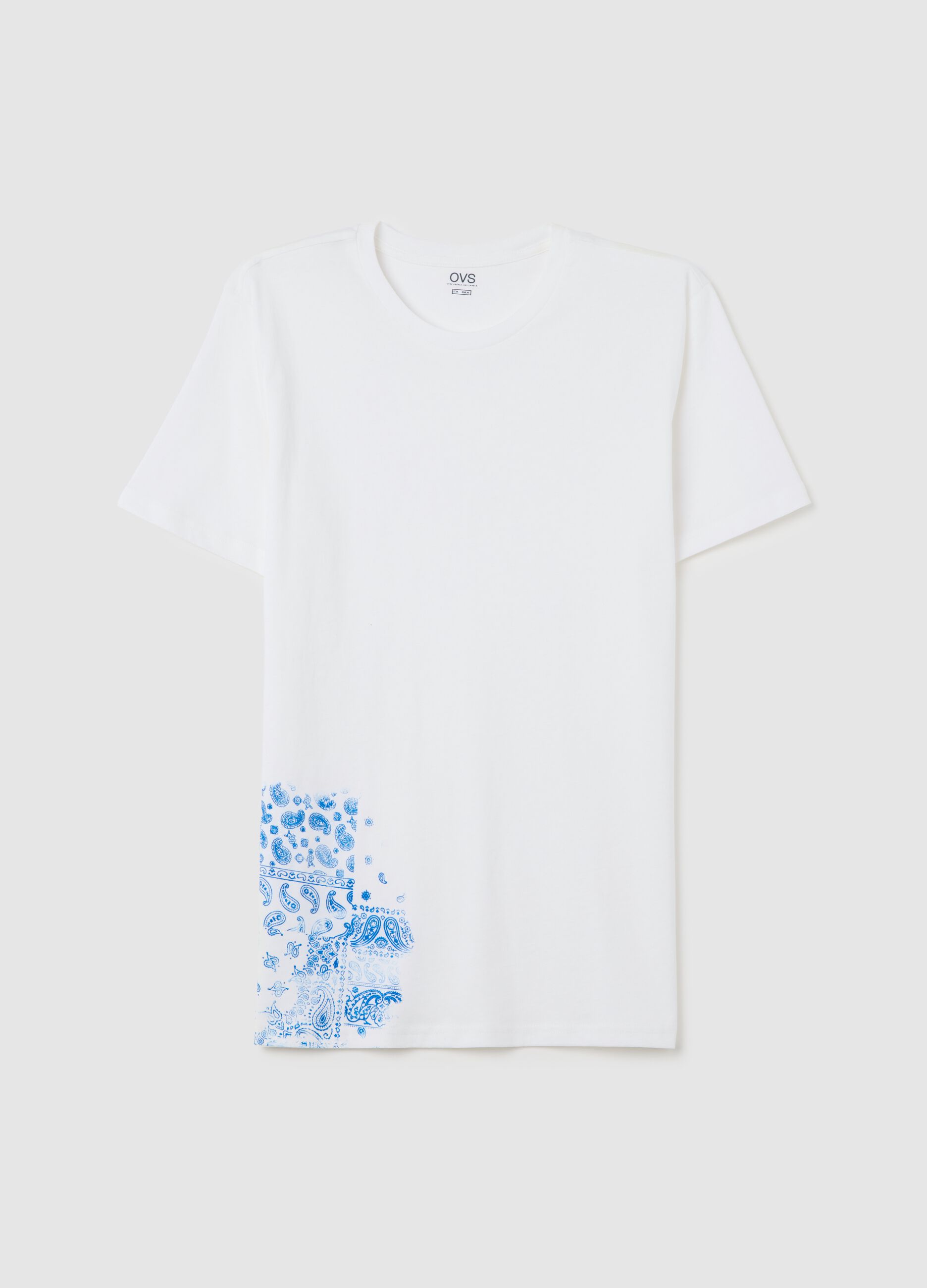 Cotton T-shirt with round neck