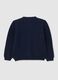 Girls' blue pure cotton cardigan with regular fit_1