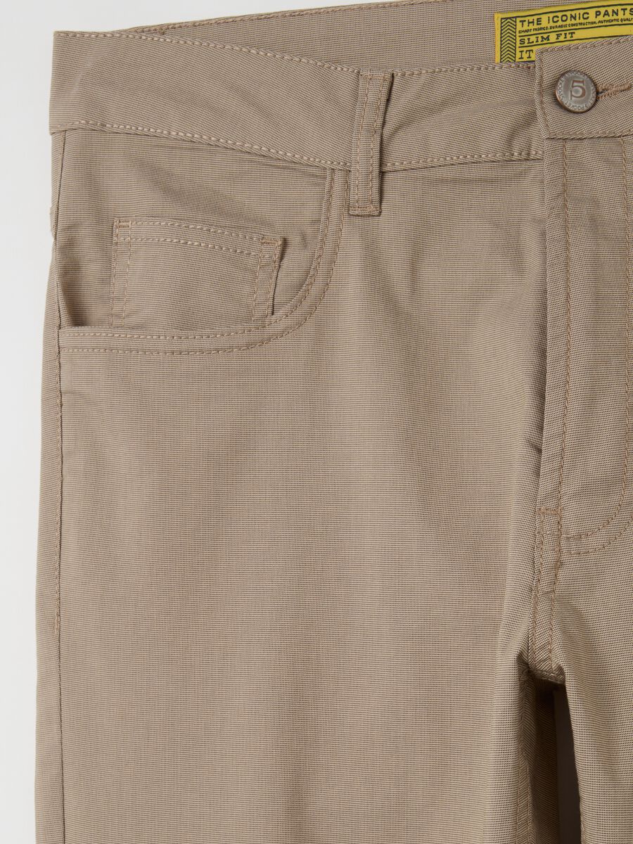 Stretch slim-fit trousers with five pockets_5