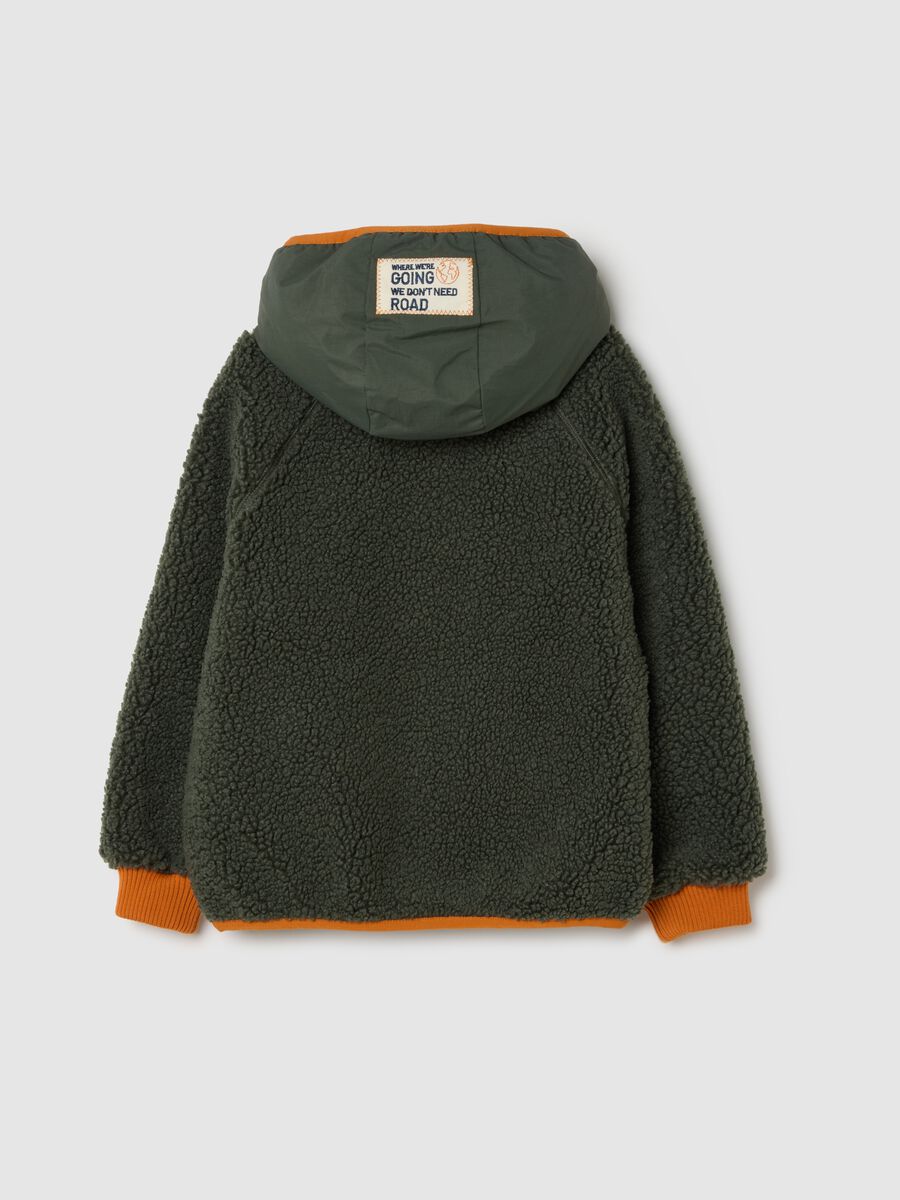 Green Hoodie in Sherpa Blend_1