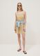 Yellow striped pure viscose dress_0