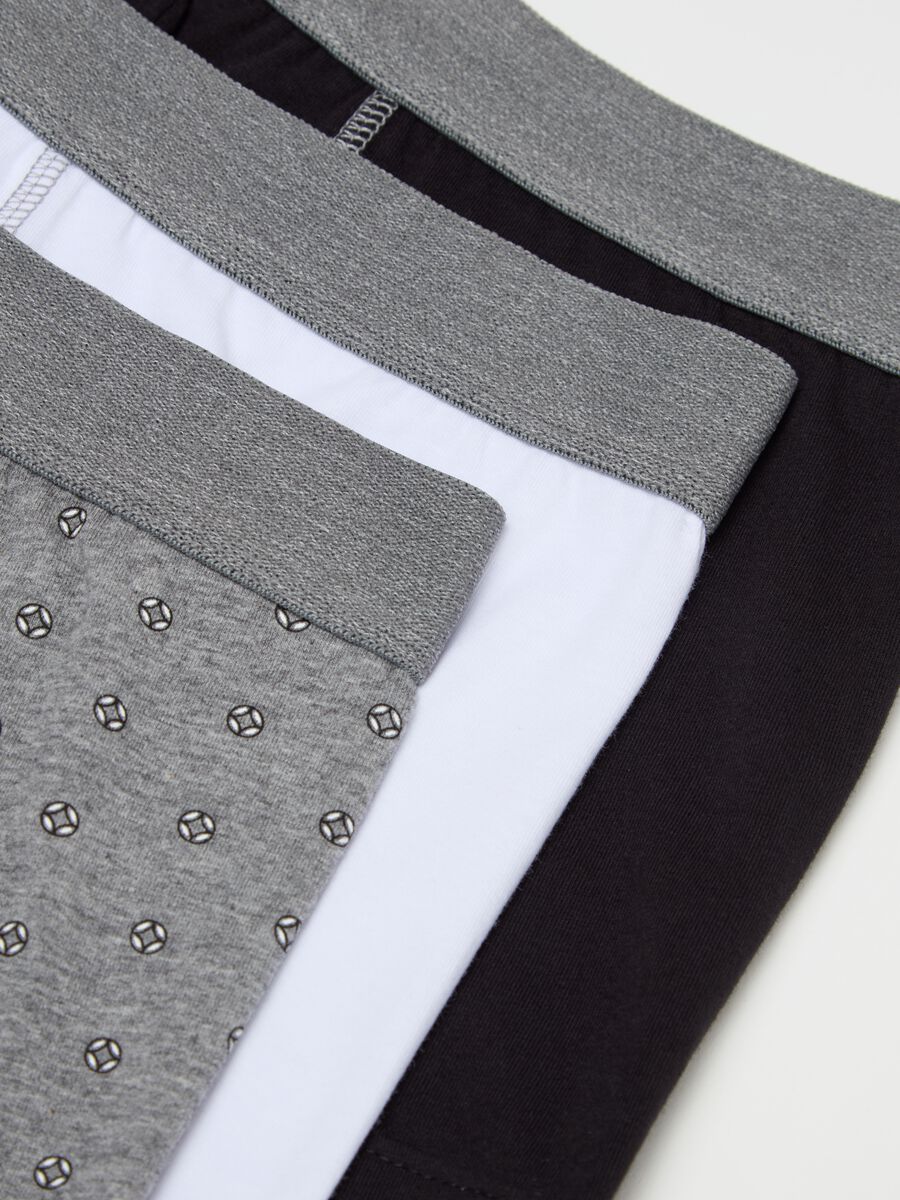 Three-pair pack boxer shorts in stretch cotton with micro pattern_5