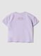 Girls' lilac stretch cotton regular fit t-shirt_1