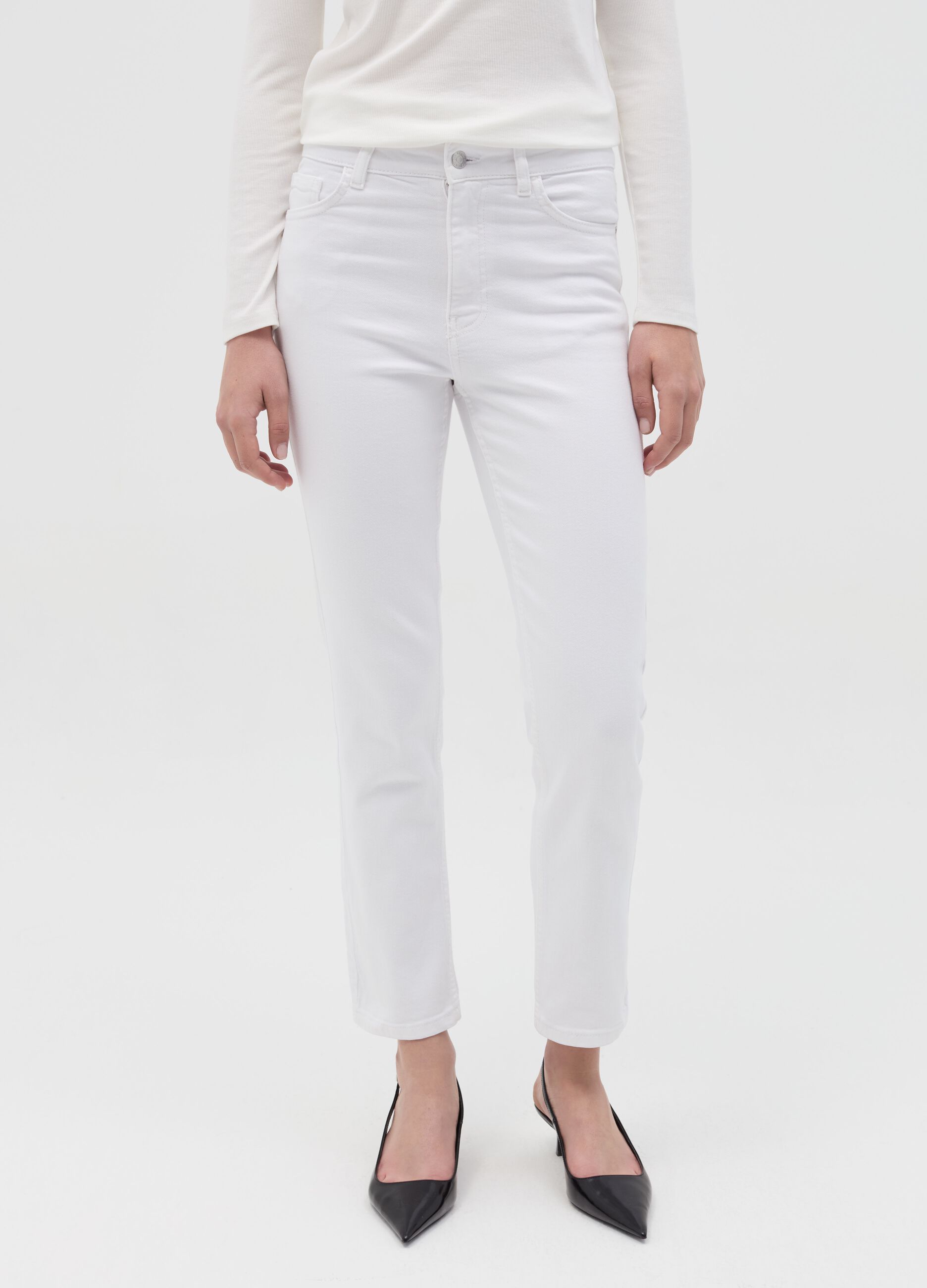Slim-fit cropped jeans