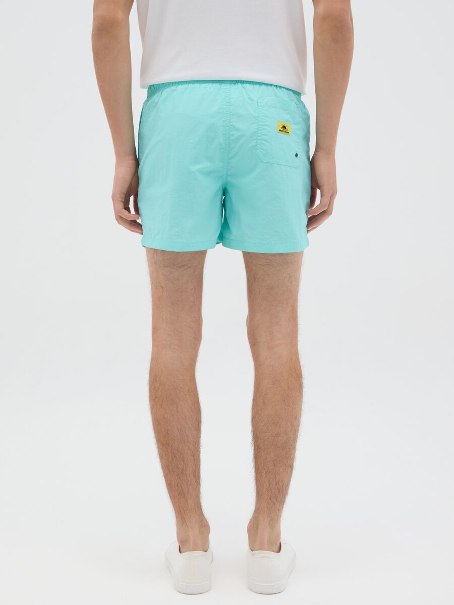 Men's blue mixed regular fit shorts_3